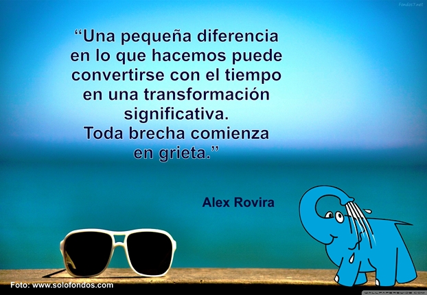 Una Enseñanza de Alex Rovira sobre nuestras Acciones, en La Frase del Día del Centro de lavado de coches Elefante Azul de Avilés